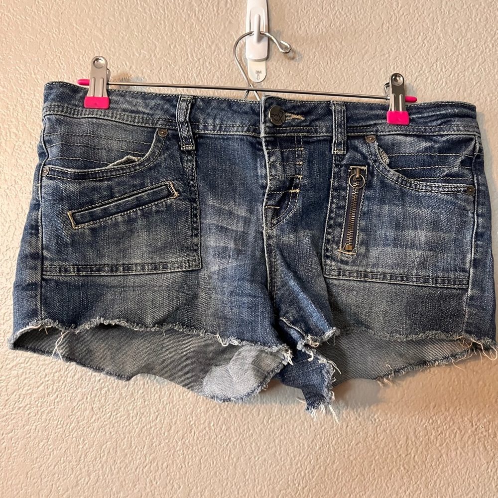 Low rise Fox Jean shorts